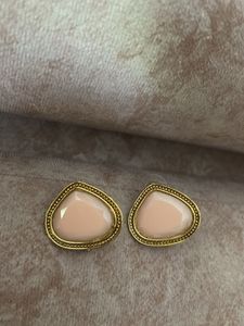Elegant Peach Drop Earrings
