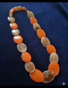 Vintage Style Oval Bead Necklace