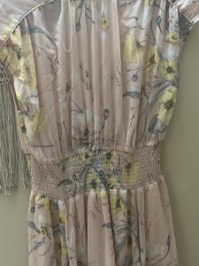 Boho Floral Print Midi Dress