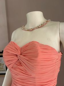 Elegant Coral Empire Waist Gown