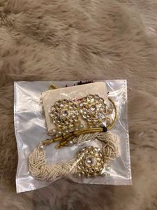 Elegant Kundan Necklace &amp; Earring Set
