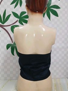(100)Navy Blue Bandeau Top