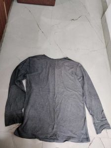 Comfortable Grey Long Sleeve Top
