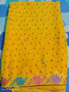 yellow saree for daily wear