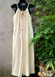 Elegant Cream Maxi Dress