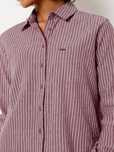 Striped Button-Up Shirt