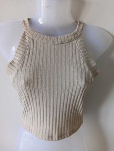 bershka aesthetic knit crop top.