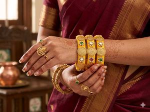 shimmering lakshmi kasu thread bangles
