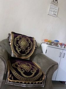 Beautiful Embroidered Purple sofa cover set