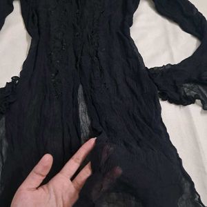 Y2k Vintage Gothic Fairy Desi Chatpata Black Top
