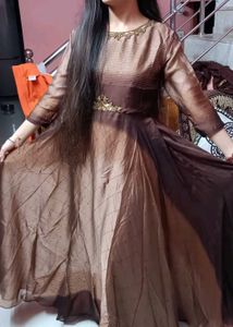price drop 📉 Full Flare Brown Kurta