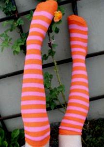 Trendy Girls Striped Long Leg Socks stockings