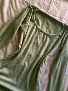 Green Long Sleeve Bodysuit