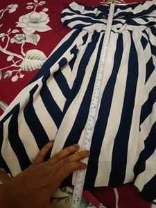 Striped Strapless Dress