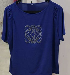 Vibrant Blue Puff Sleeve Top