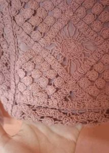 Cropped Lace Top with Bell Sleeves