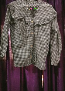 Chic Gingham Ruffle Blouse