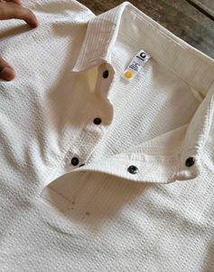 Men's Textured Polo T Shirt (Size is Medium)