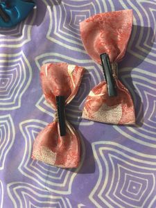 Set of 2 Pink Floral Hair Bows