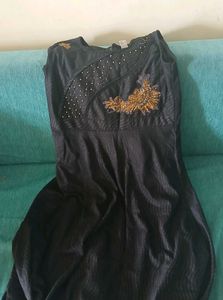 Elegant Black Embellished Dress