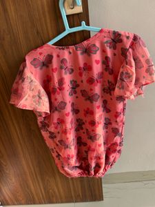 Cute butterfly print top