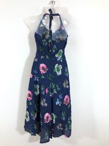 Navy Blue Floral Printed Dress(Women’s)