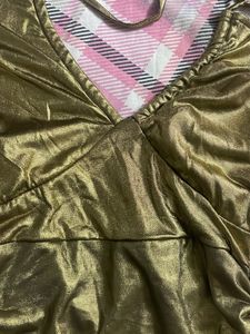 Metallic Ruched Halter Dress
