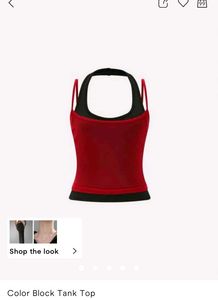 colour block tank top