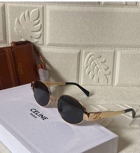 Celine Paris Gold Oval Sunglasses