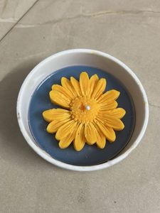Yellow Flower Candle