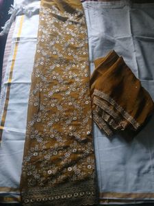 Embroidered original Jimmy choo dress material