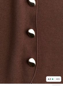 H&amp;M Chic Brown Buttoned Vest