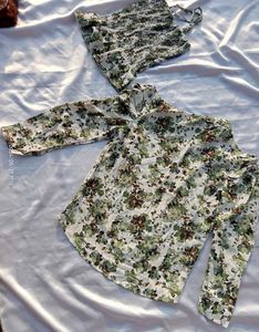 Floral Print Top &amp; Cami Set
