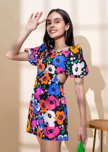 Floral Print Mini Dress