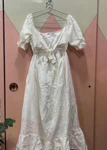 white summer dress with open back