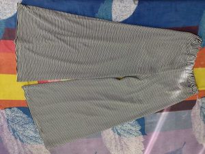 Striped Full Flared Trouser