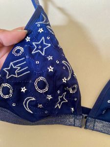 Lace &amp; Celestial Print Bras 2(vs panty free)