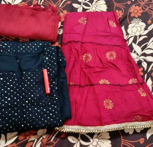 Elegant Navy Blue Kurta Set