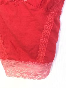 Y2k Red Lace Strappy Top