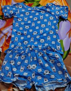 Cute Dog Print Pajama Set