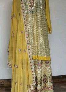 Elegant Yellow Lehenga Choli with Dupatta