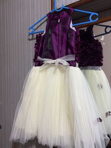 Purple Flower Girl Dress