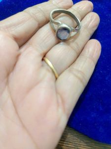 Silver Ring with Blue Stone
