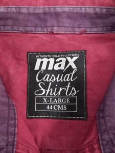 CHEST POCKETS Men's Casual Maroon Shirt