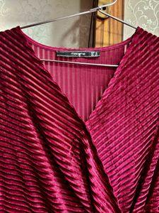 Burgundy Velvet Dress