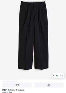H&M Black Tailored Trousers