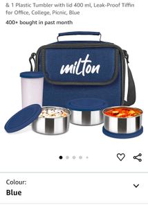 Milton New Steel Combi Lunch Box Set Of 4