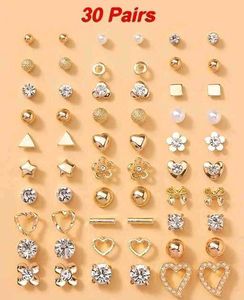 Set of 30 Pairs Stud Earrings