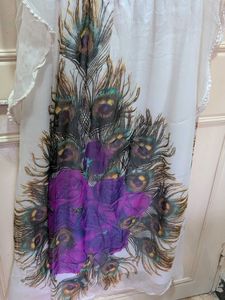Vero Moda Peacock Print Kaftan Dress