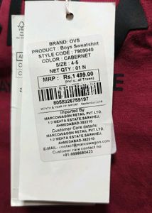 OVS Boys Cabernet Hoodie | BIKER Print